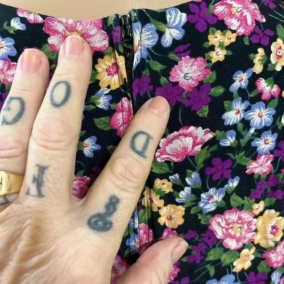 SL Fashions Pink and Yellow Midi Long Sleeve Dress - Picture 12 of 12